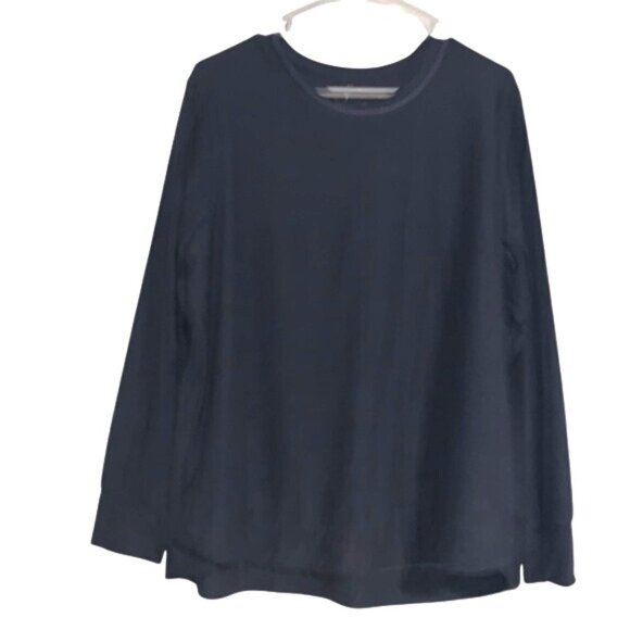 Skechers Womens Navy Blue Long Sleeve Crew Neck Activewear Top XL - Picture 1 of 11